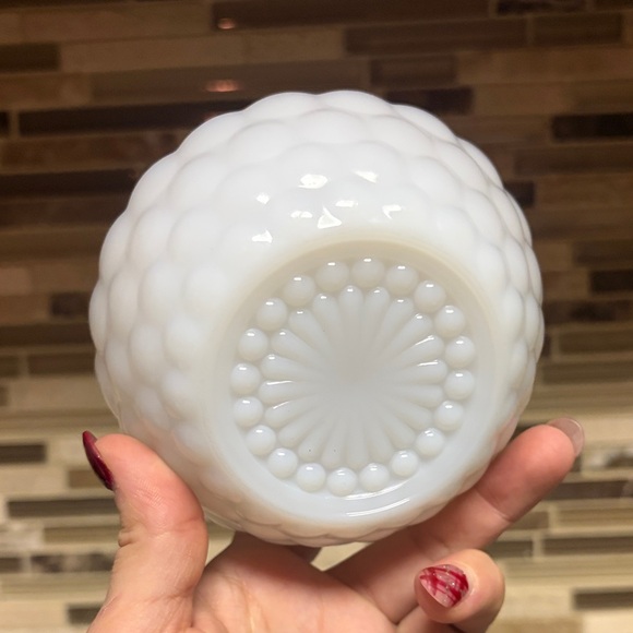 Anchor Hocking Fire King Vintage Milk Glass Bubble Bowl 4.5” - Picture 3 of 7